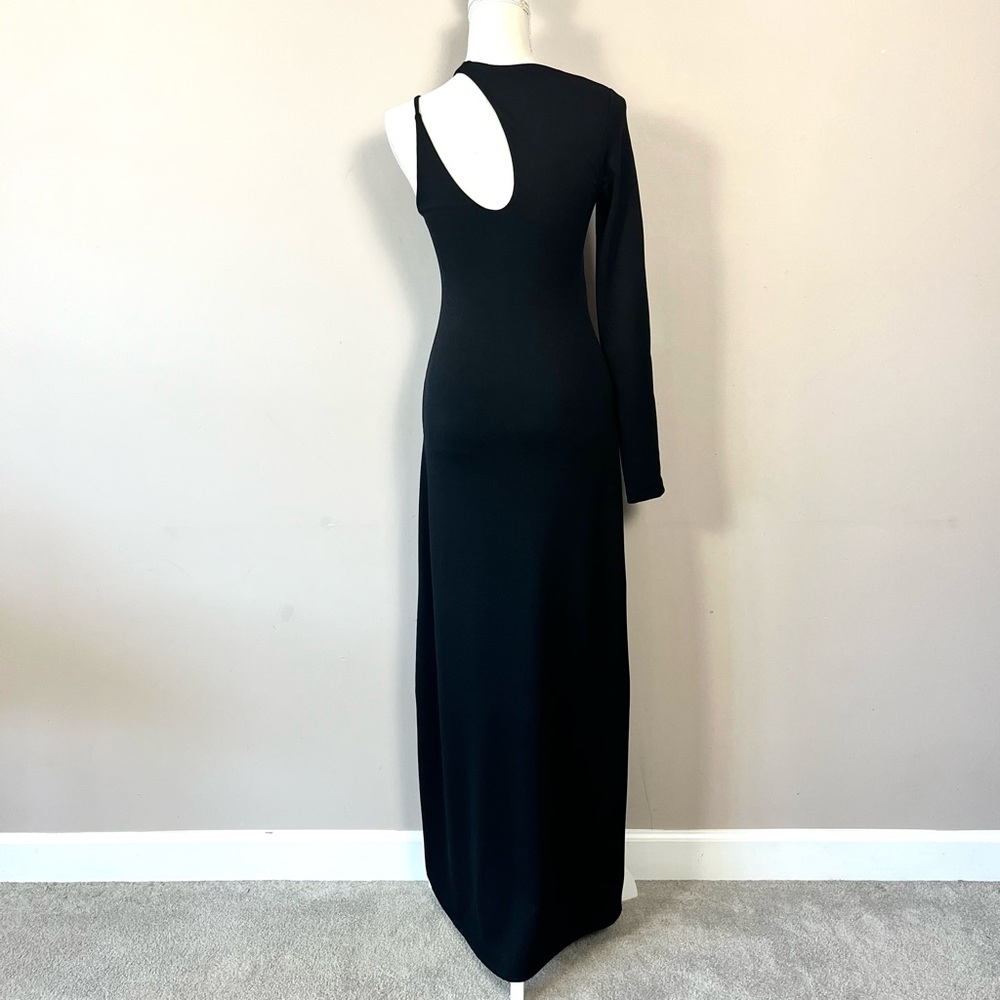 & Other Stories One Shoulder Cutout Long Sleeve Maxi Dress in Black Size 6 - Picture 7 of 15